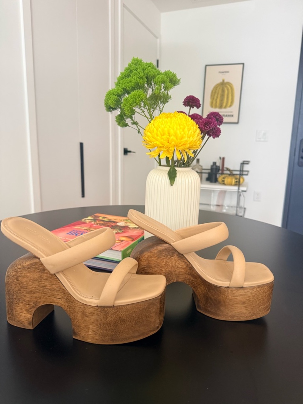 Cult Gaia Wooden Platform Sandals